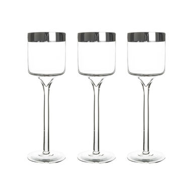 Set de 3 portavelas Glass Cup 20/23/26cm