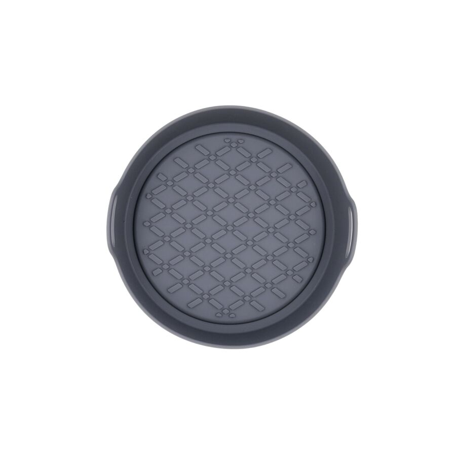 Cesta freidora de silicona gris Ø18x8cm