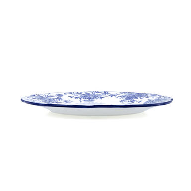 Vajilla 12 piezas con flores azul de porcelana Charlotte