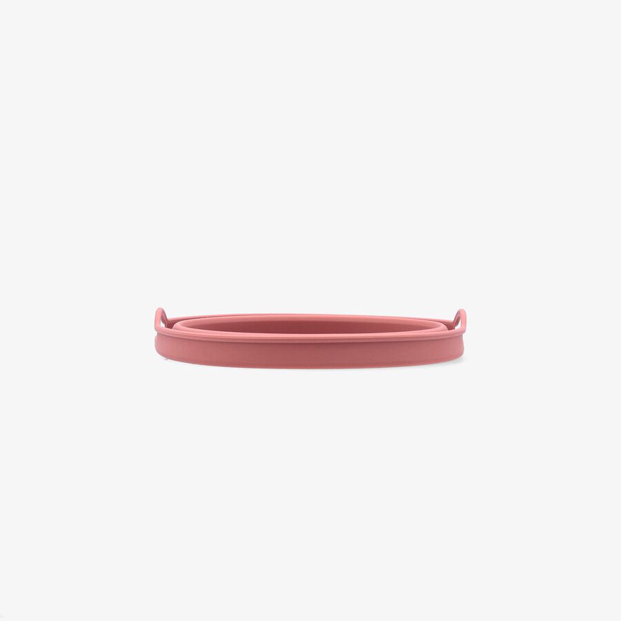 Cesta redonda de airfryer marr&oacute;n de silicona Terrae 20cm