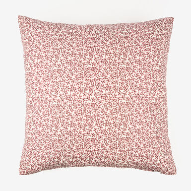 Funda de cojín de algodón granate Anémona 45x45cm