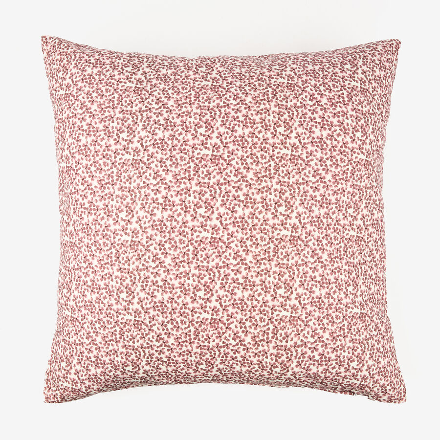 Funda de cojín de algodón granate Anémona 45x45cm