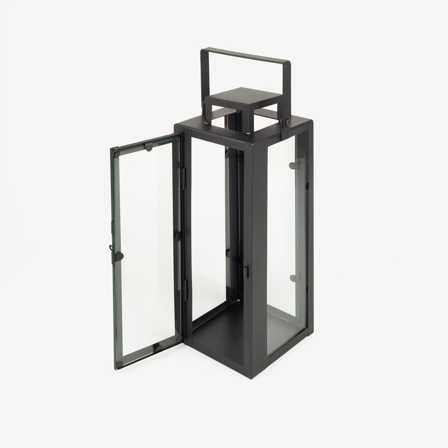 Farol de metal negro Calin 29cm