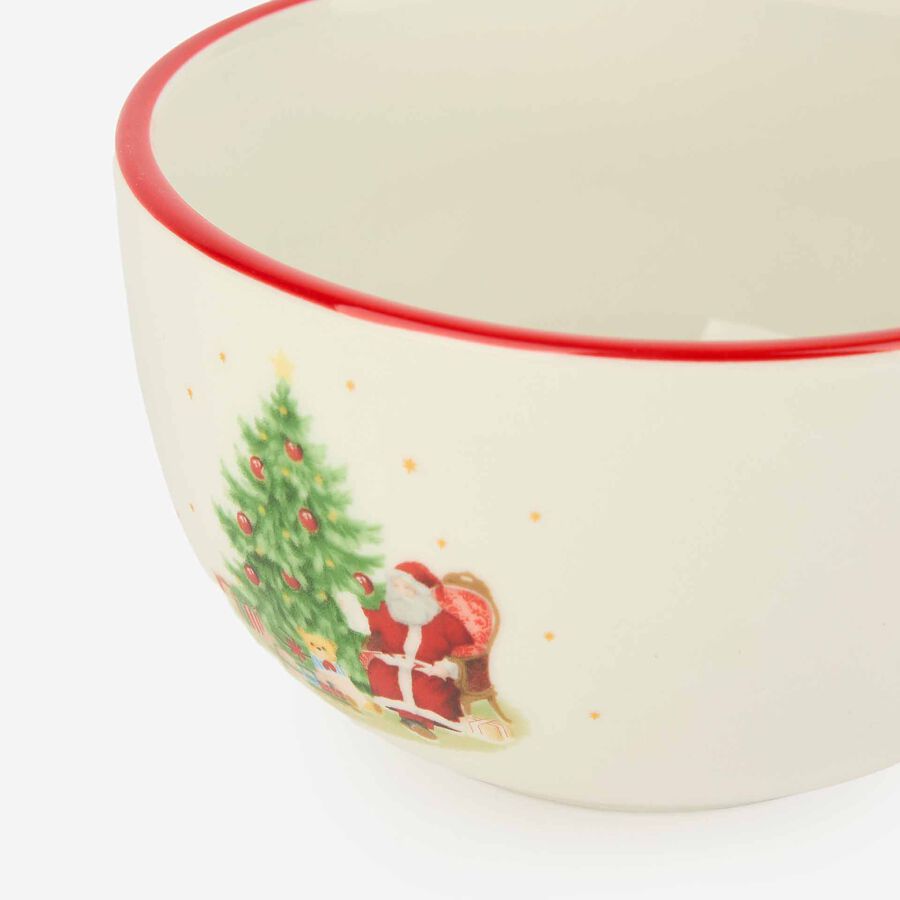 Bol de cerámica Santa Claus con árbol Ø15cm