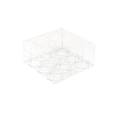 Frutero cuadrado Net color blanco 20x20x9cm