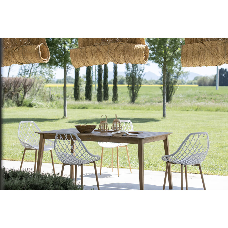 Silla de de comedor blanca Cascais 48x54x82 cm