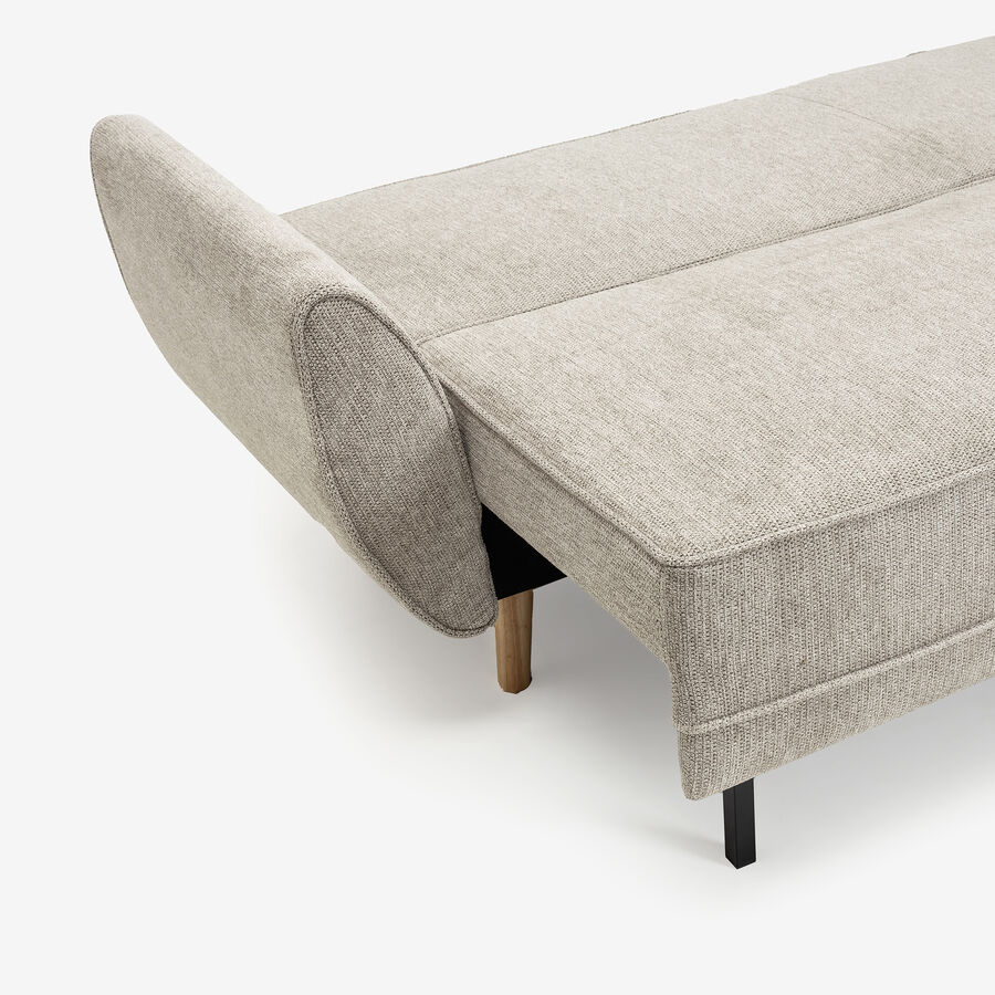 Sofá cama de 3 plazas gris Fules 212x85x85cm