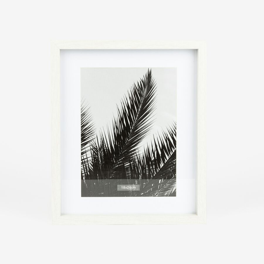 Marco de fotos blanco de madera Mati 18x24cm