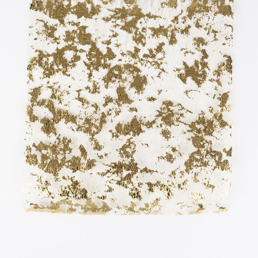 Camino de mesa de polyester dorado 5m