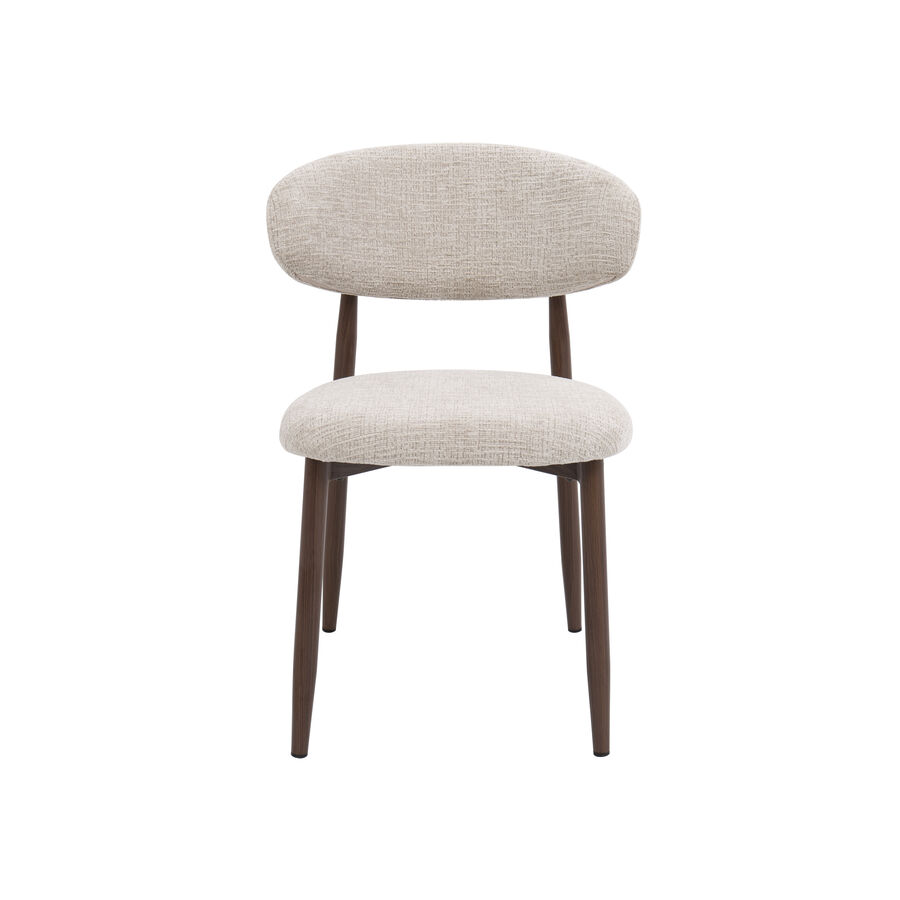 Silla de comedor efecto madera marfil Martina 54x52x76cm Clau&Chloe