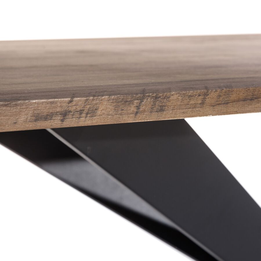 Mesa de comedor de madera MDF y metal 180x93x75cm