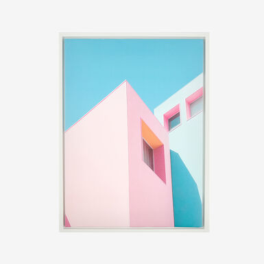 Cuadro con marco y cristal Pink Cottage 30x40cm