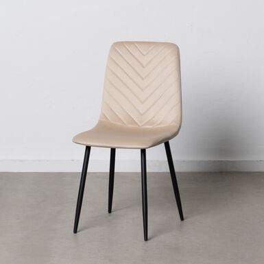 Set de 4 sillas de comedor velvet beige Izabal 55x44x88cm