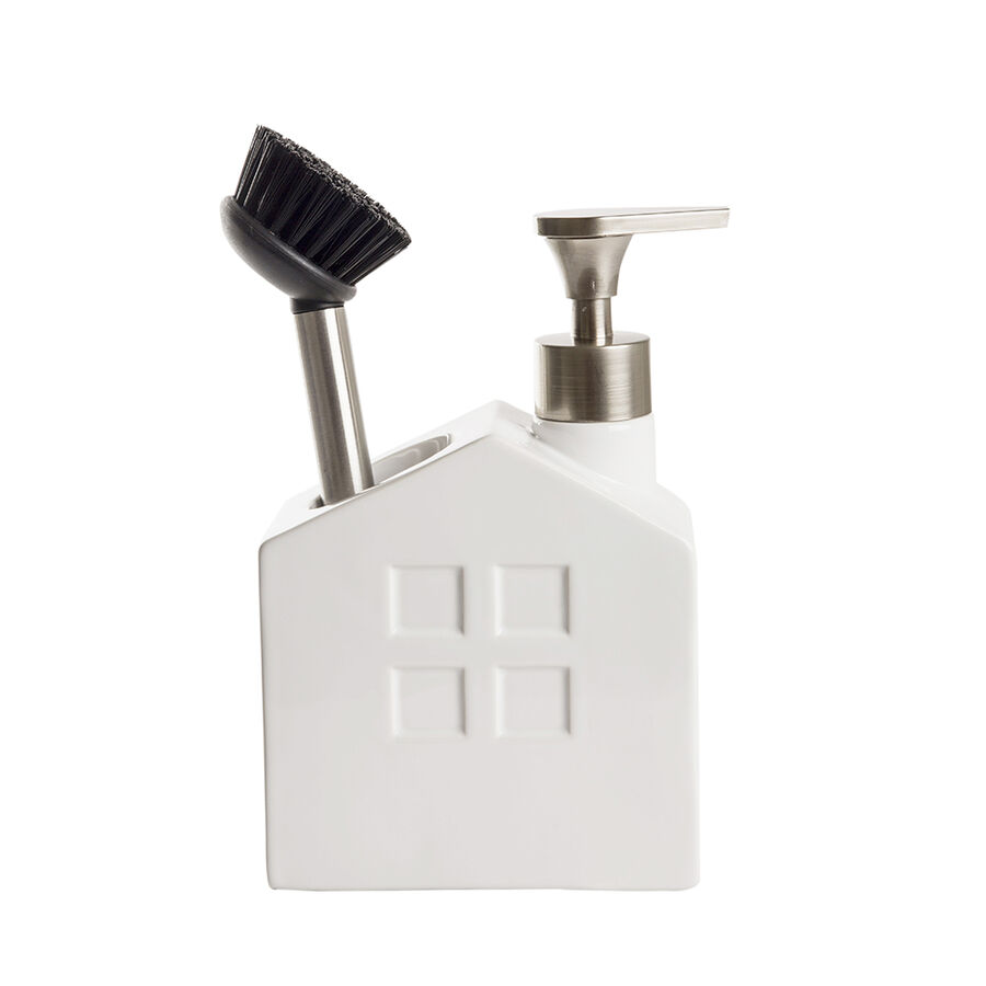 Dispensador de jabón de cocina de cerámica con accesorios House