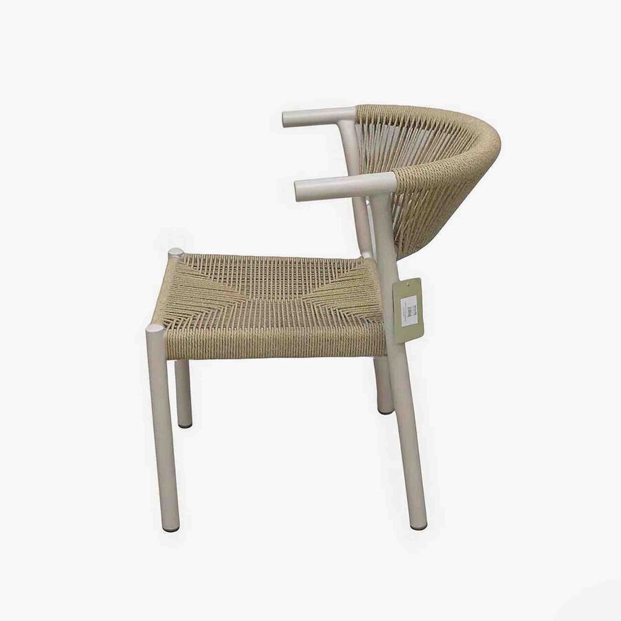 Silla de ratan blanco Prado 54x63x77cm
