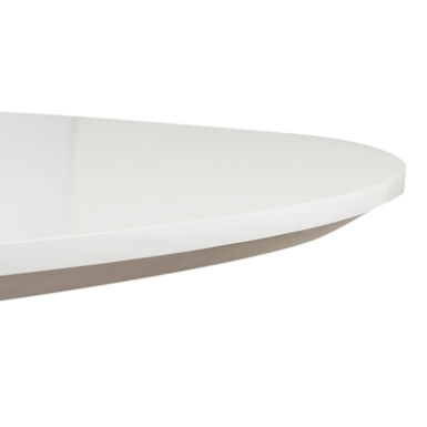 Mesa de comedor de madera redonda blanca Leisure Ø80x75cm