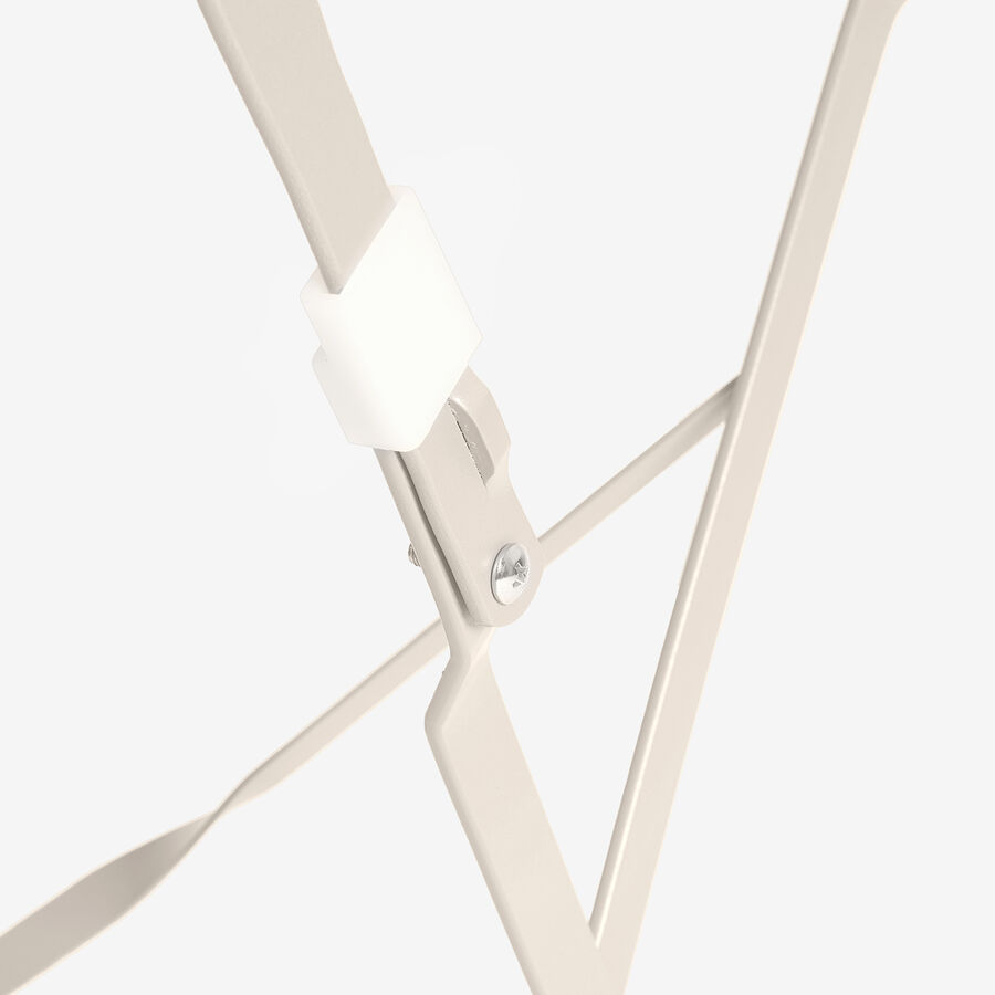 Set de jard&iacute;n de mesa y 2 sillas de acero gris claro Bistro