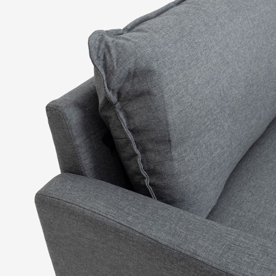 Sofá de 2 plazas de lino gris Padua 178x84,5x83cm