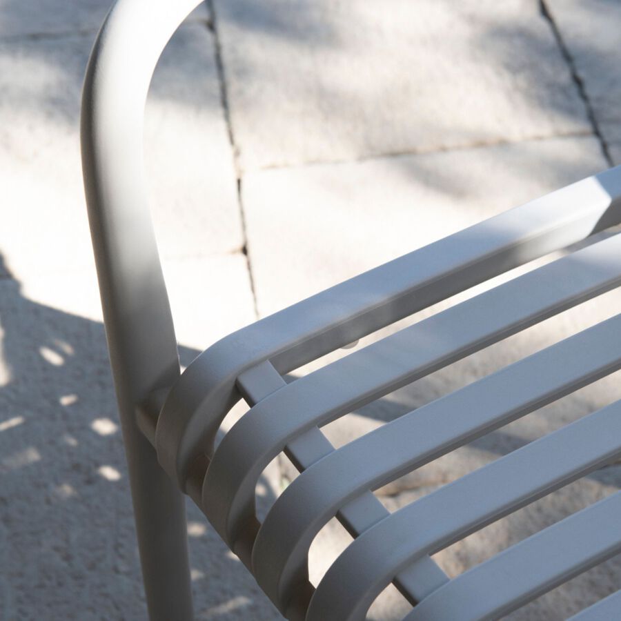 Silla de jard&iacute;n blanca Happel 55x81x57cm