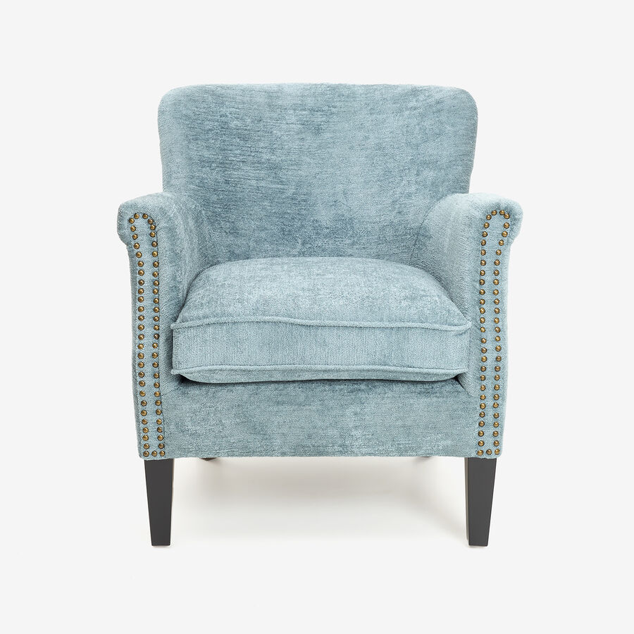 Butaca de terciopelo azul Aurora 79x75x79cm Clau&Chloe