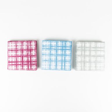 Set de 20 servilletas de papel a cuadros en 3 colores
