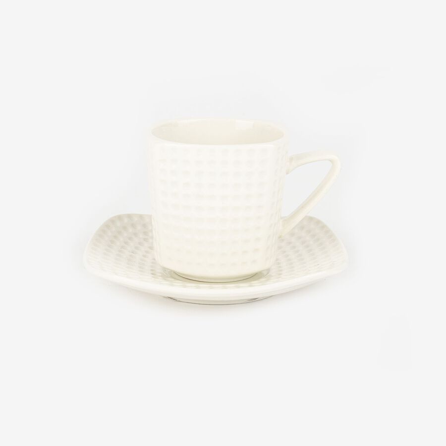 Taza de café con plato de porcelana Golf 8cl