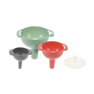 Set de 4 embudos de silicona de colores Sweley