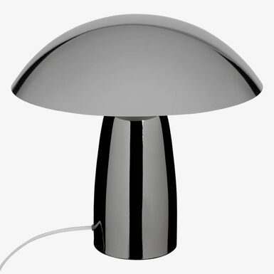 L&aacute;mpara de mesa seta Omira plateada 34cm