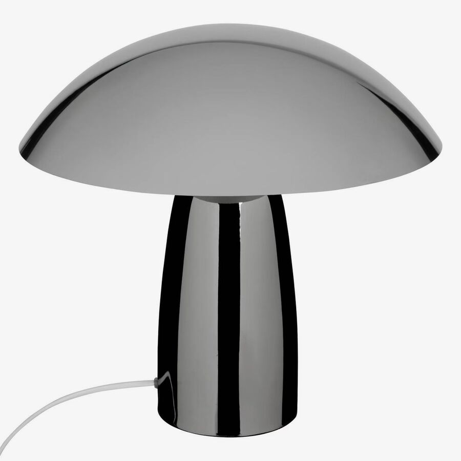 L&aacute;mpara de mesa seta Omira plateada 34cm