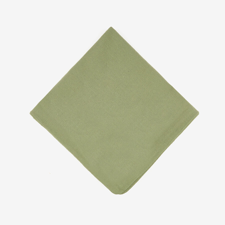 Funda de coj&iacute;n de algod&oacute;n verde ribete 45x45cm