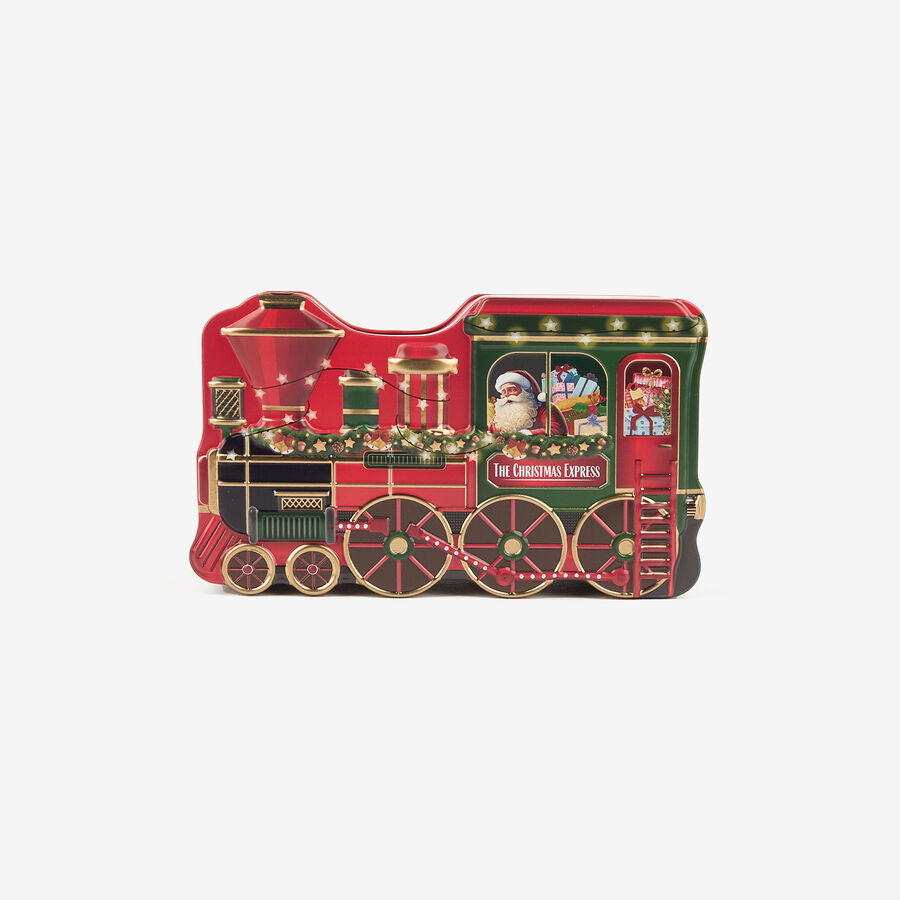 Caja de metal con bombones Tren de Navidad