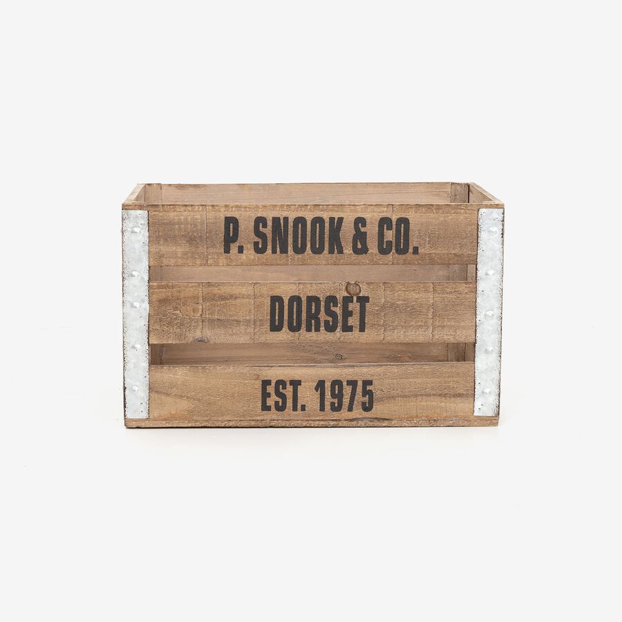 Caja listones madera Kim 44x31x26cm