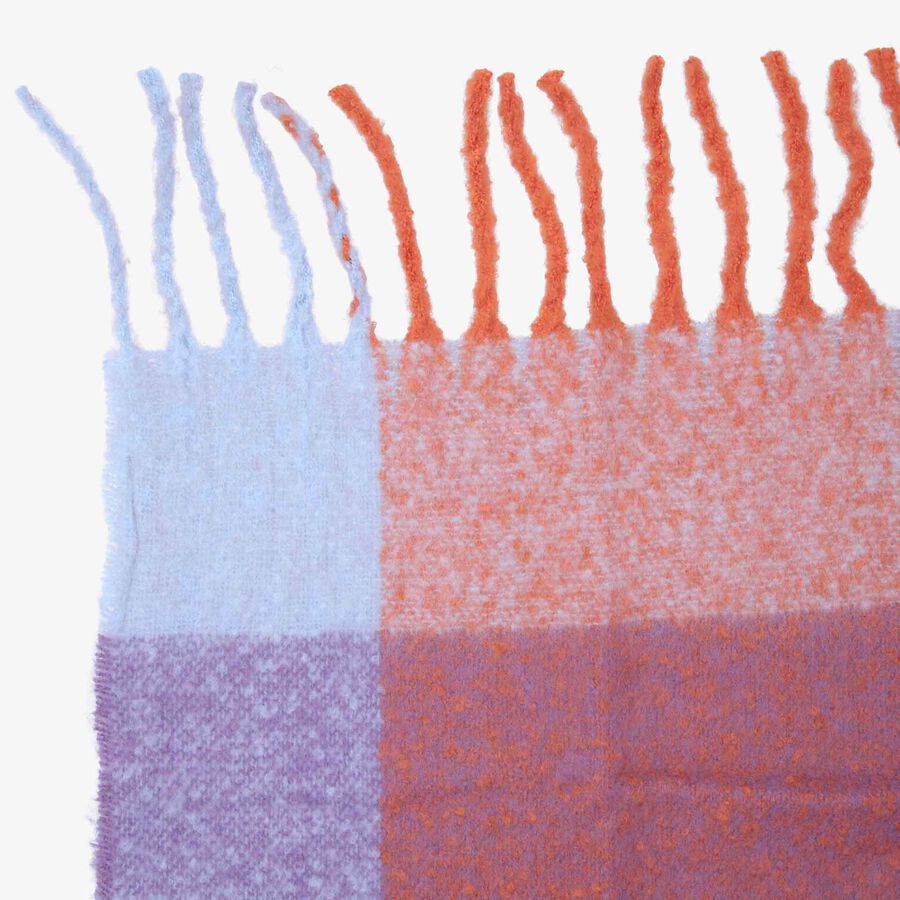 Manta efecto mohair de cuadros multicolor 130x150cm Clau&Chloe