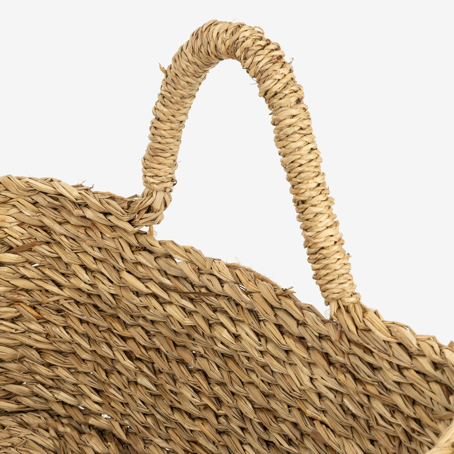Cesta de fibra natural con asas Pilon 39x30x13cm