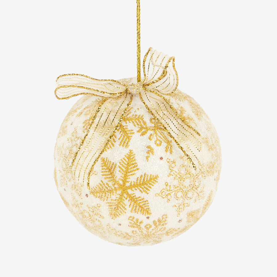 Set de 6 bolas decorativas doradas Ø7,5cm