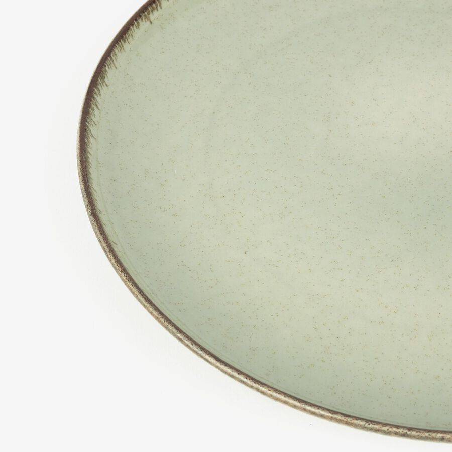 Plato llano de porcelana verde Olite &Oslash;27cm