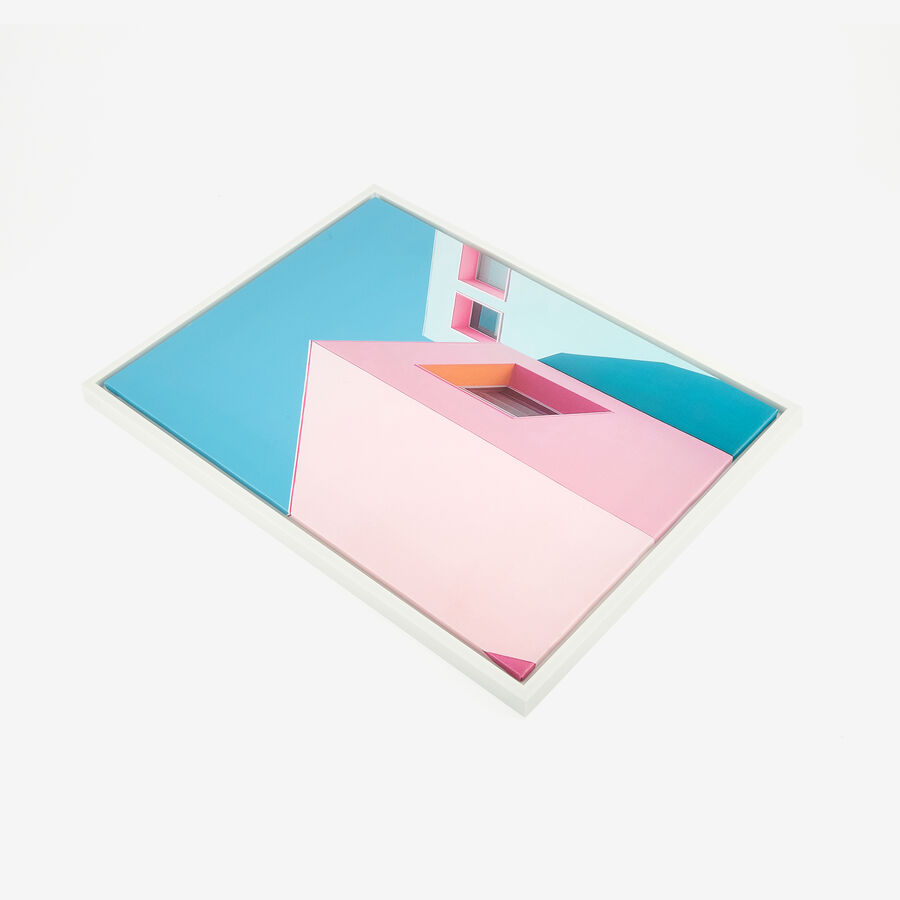 Cuadro con marco y cristal Pink Cottage 30x40cm