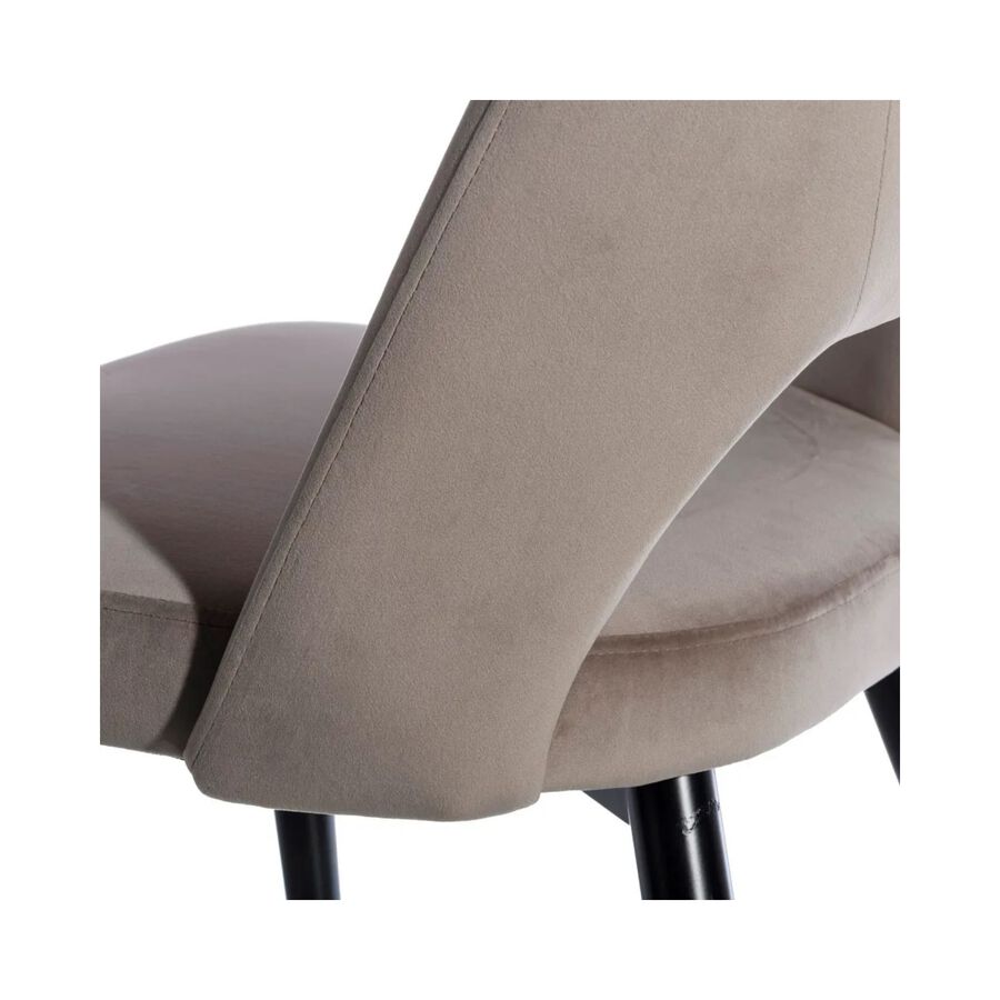 Set de 2 sillas de comedor velvet gris Mayah 56x49x83cm