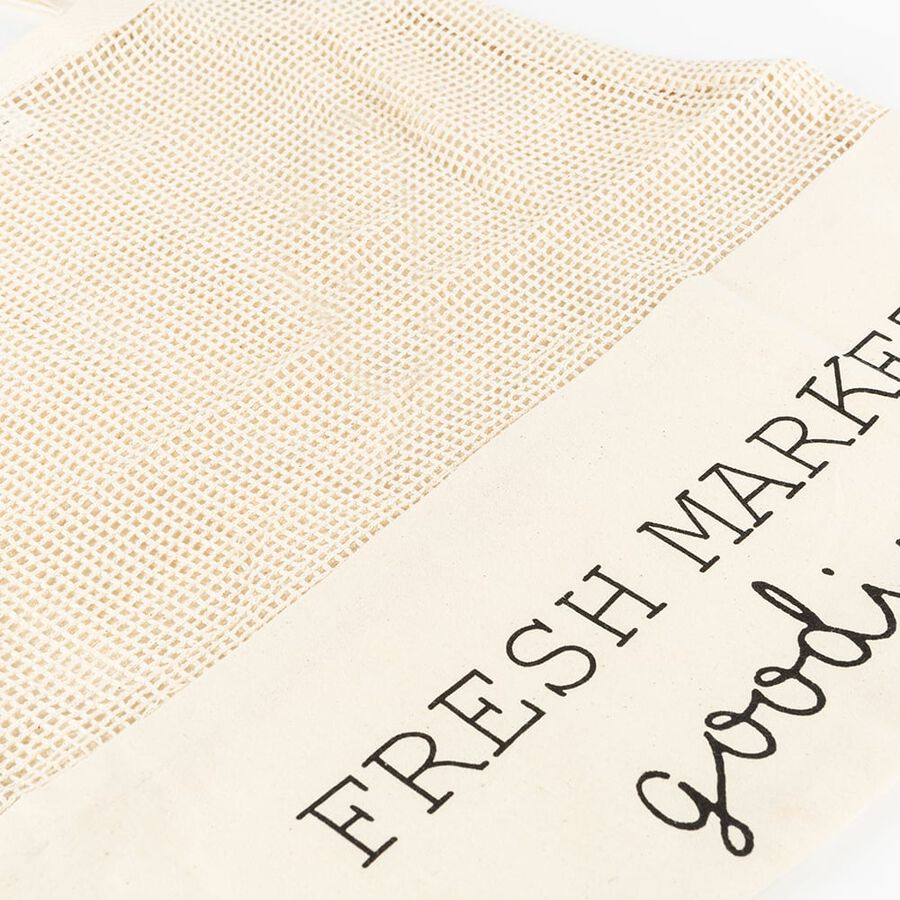 Bolsa de algodón beige Goodies 40x40cm