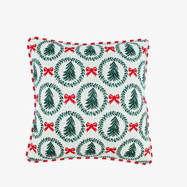 Funda de coj&iacute;n con coronas navide&ntilde;as Merry 45x45cm