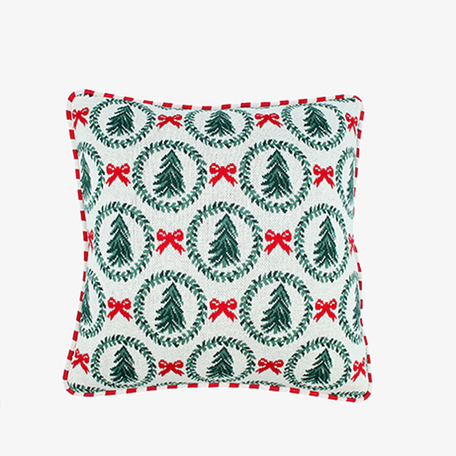 Funda de coj&iacute;n con coronas navide&ntilde;as Merry 45x45cm