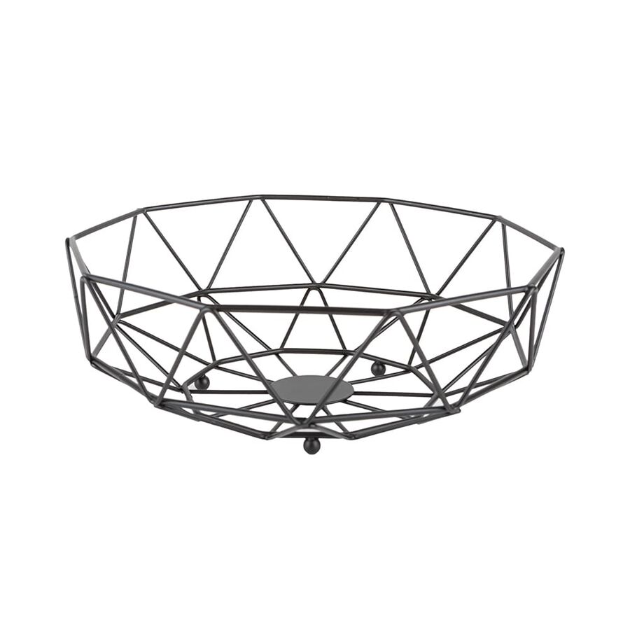Frutero de metal negro Geometric Ø28cm