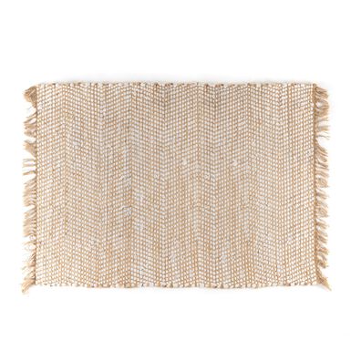 Alfombra de yute y algod&oacute;n Clay 120x90cm