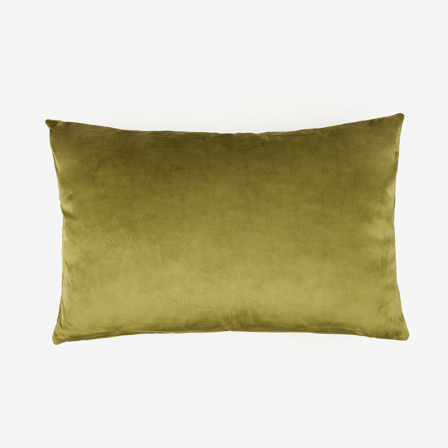 Funda de coj&iacute;n velvet verde 30x45cm
