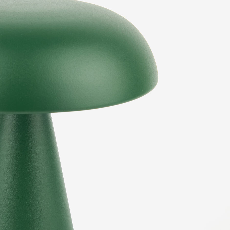 Lámpara de mesa inalámbrica LED recargable verde Seta Ø15x21cm