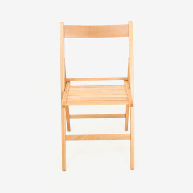 Silla plegable de madera de haya natural Gema 43x48x79cm