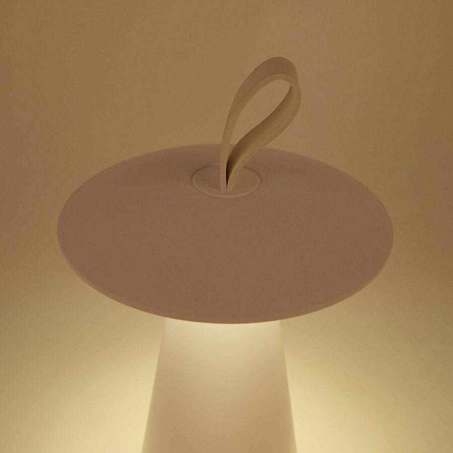 Lampara de mesa USB blanca