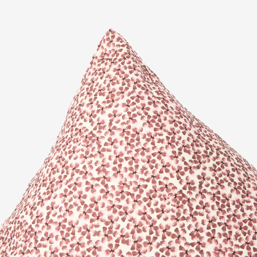 Funda de cojín de algodón granate Anémona 45x45cm