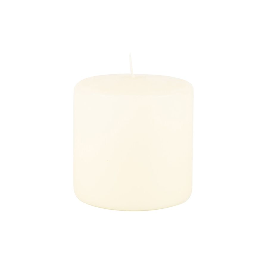 Vela decorativa cilindro marfil Ø10x10cm