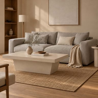 Mesa de centro microcemento Kurli 120x65x40cm Clau&Chloe